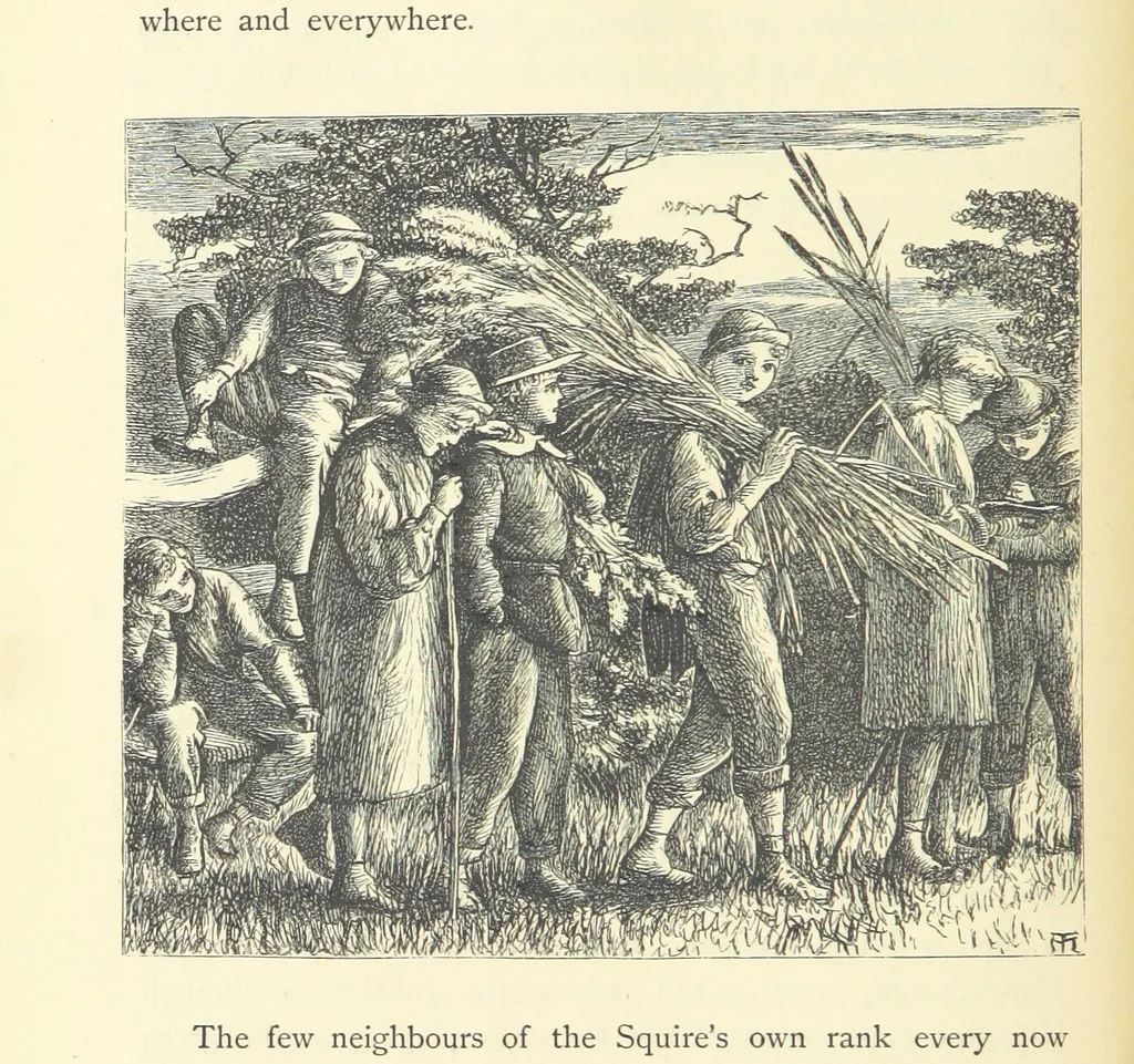 An illustration from Tom Brown's School Days. By an Old Boy [i.e. Thomas Hughes]. Third edition, 1869, leaf 94