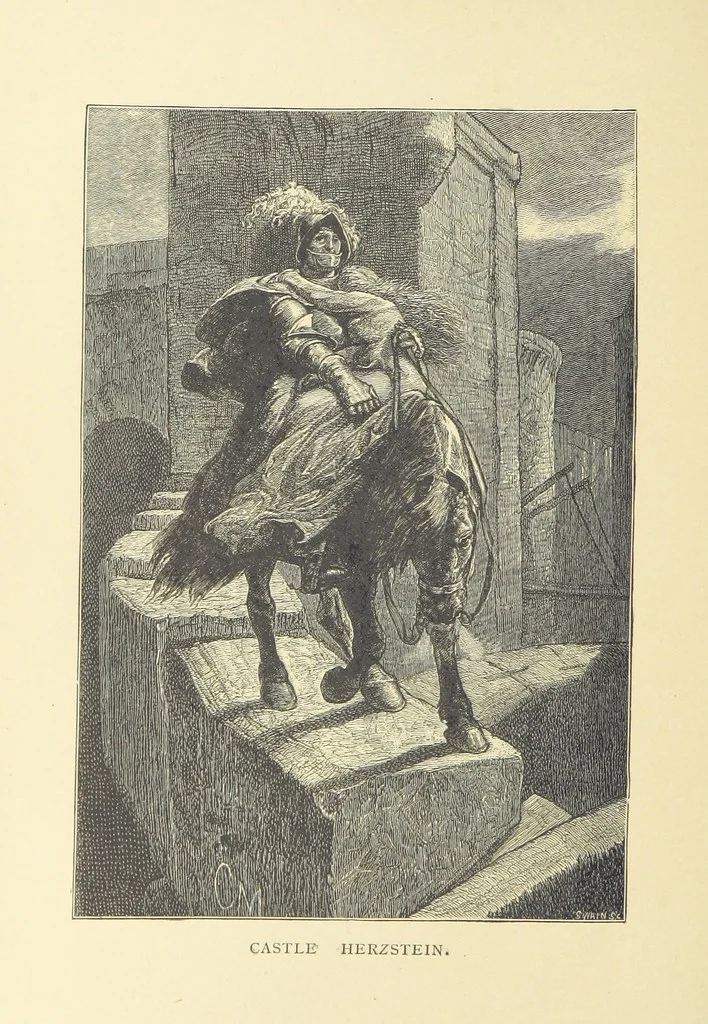 An illustration from Songs of Many Seasons ... Illustrated by G. Du Maurier, Walter Crane, etc, 1876, leaf 44