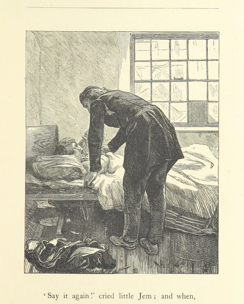 An illustration from North Coast and other poems ... With illustrations by J. Wolf, T. Dalziel [and others] ... Engraved by the Brothers Dalziel, 1868, leaf 121