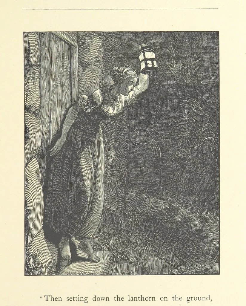 An illustration from North Coast and other poems ... With illustrations by J. Wolf, T. Dalziel [and others] ... Engraved by the Brothers Dalziel, 1868, leaf 141