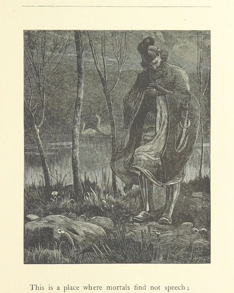 An illustration from North Coast and other poems ... With illustrations by J. Wolf, T. Dalziel [and others] ... Engraved by the Brothers Dalziel, 1868, leaf 155