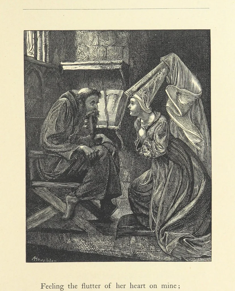 An illustration from North Coast and other poems ... With illustrations by J. Wolf, T. Dalziel [and others] ... Engraved by the Brothers Dalziel, 1868, leaf 197
