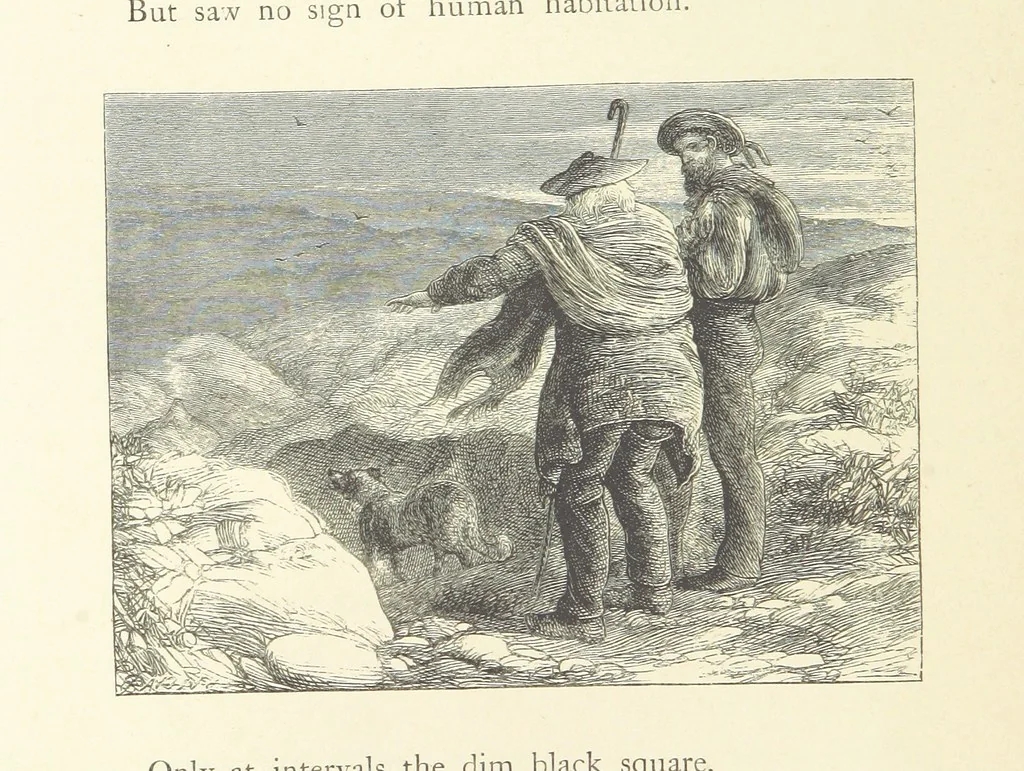 An illustration from North Coast and other poems ... With illustrations by J. Wolf, T. Dalziel [and others] ... Engraved by the Brothers Dalziel, 1868, leaf 216