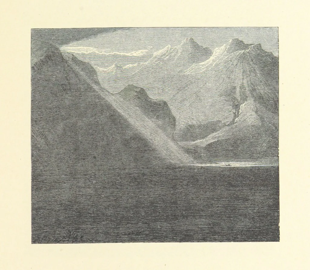 An illustration from North Coast and other poems ... With illustrations by J. Wolf, T. Dalziel [and others] ... Engraved by the Brothers Dalziel, 1868, leaf 225
