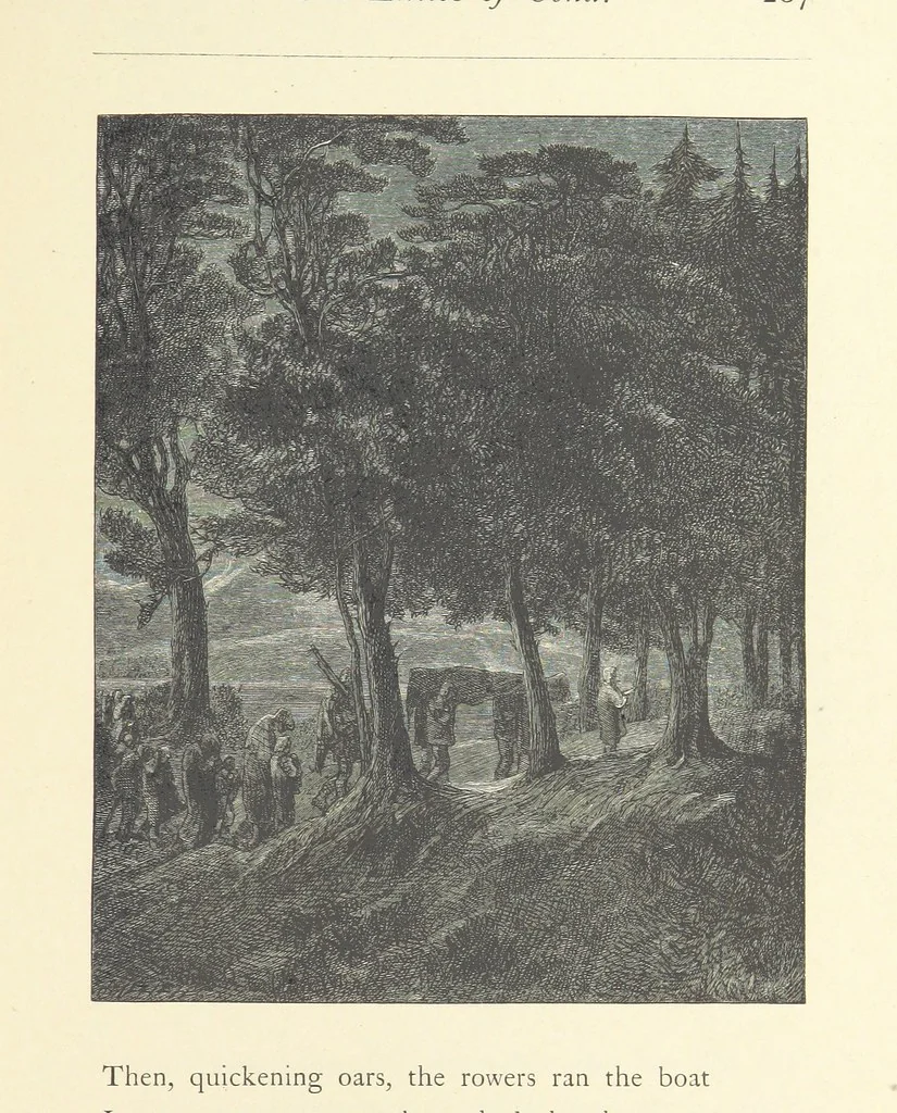 An illustration from North Coast and other poems ... With illustrations by J. Wolf, T. Dalziel [and others] ... Engraved by the Brothers Dalziel, 1868, leaf 229