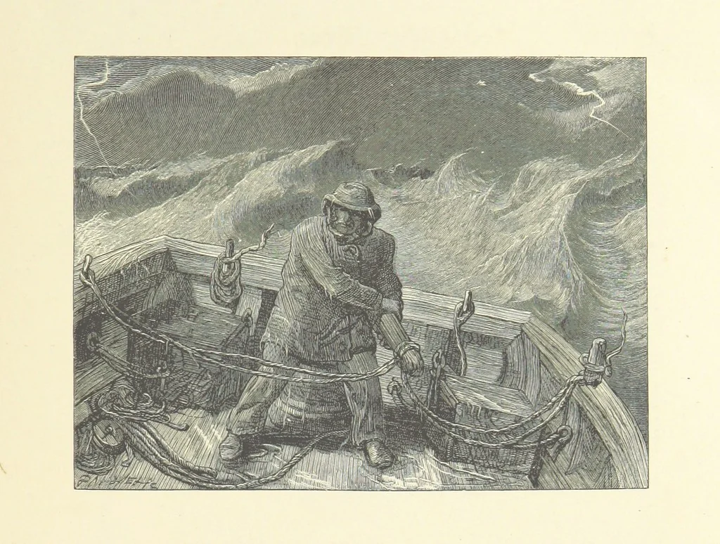 An illustration from North Coast and other poems ... With illustrations by J. Wolf, T. Dalziel [and others] ... Engraved by the Brothers Dalziel, 1868, leaf 23