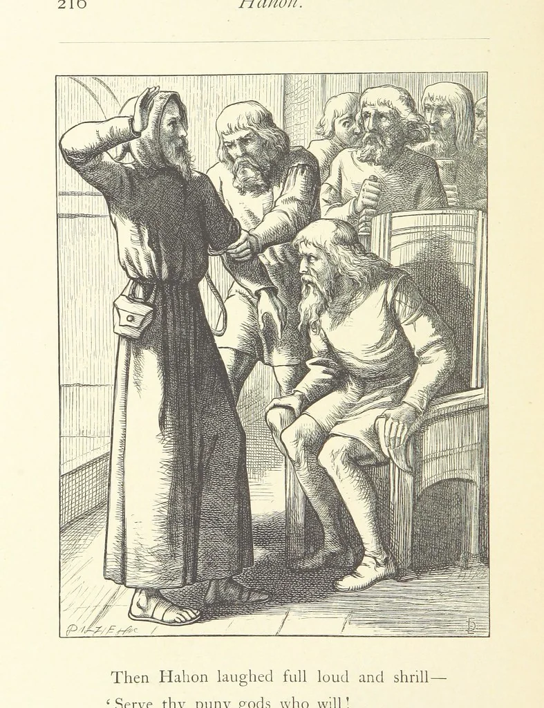 An illustration from North Coast and other poems ... With illustrations by J. Wolf, T. Dalziel [and others] ... Engraved by the Brothers Dalziel, 1868, leaf 238