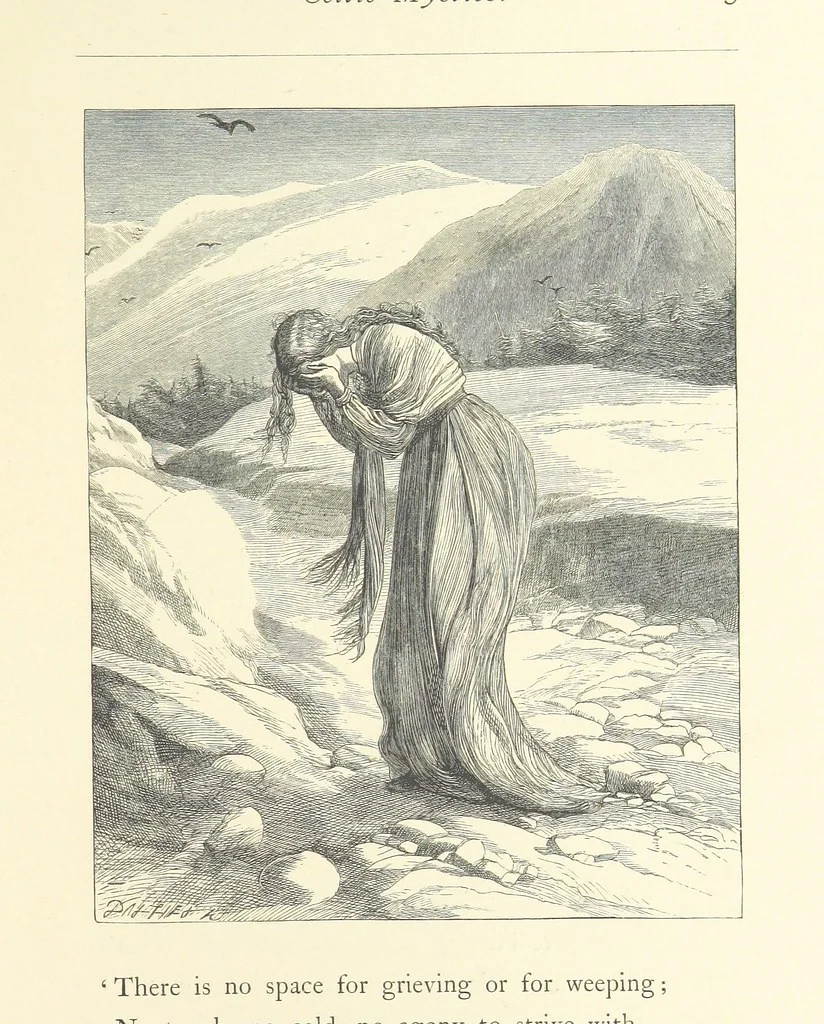 An illustration from North Coast and other poems ... With illustrations by J. Wolf, T. Dalziel [and others] ... Engraved by the Brothers Dalziel, 1868, leaf 247