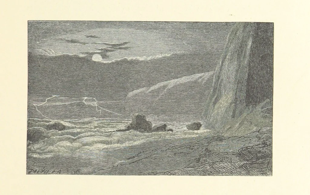 An illustration from North Coast and other poems ... With illustrations by J. Wolf, T. Dalziel [and others] ... Engraved by the Brothers Dalziel, 1868, leaf 33
