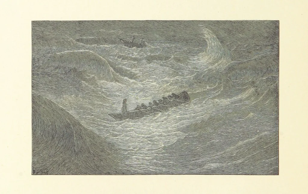 An illustration from North Coast and other poems ... With illustrations by J. Wolf, T. Dalziel [and others] ... Engraved by the Brothers Dalziel, 1868, leaf 38