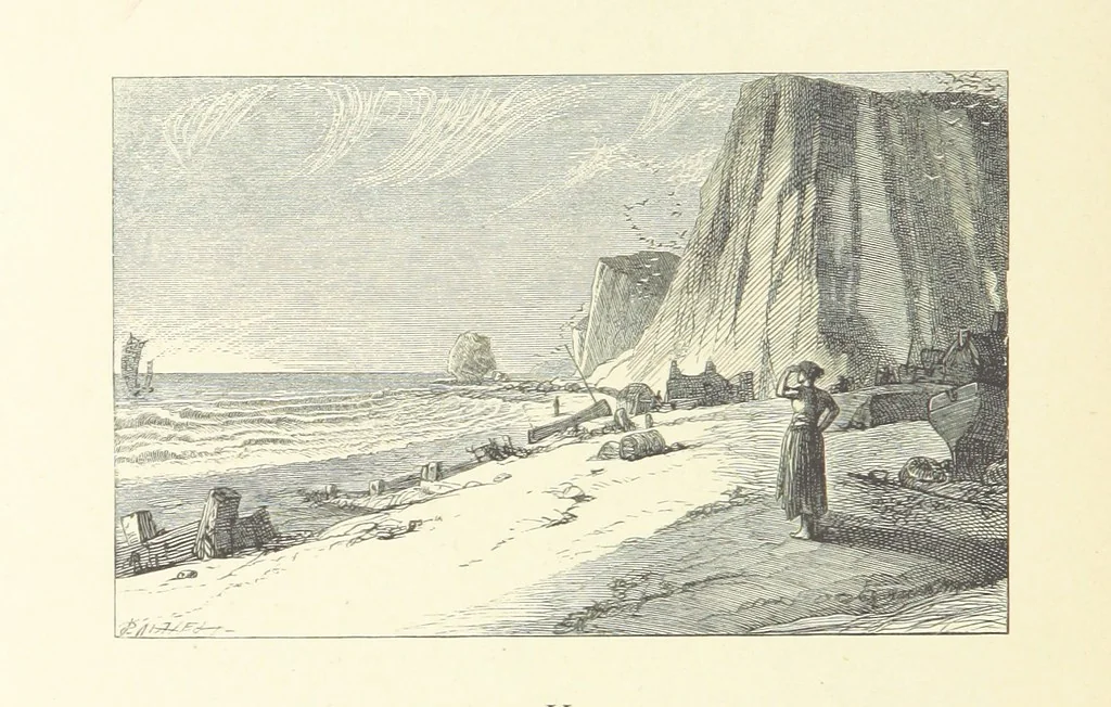An illustration from North Coast and other poems ... With illustrations by J. Wolf, T. Dalziel [and others] ... Engraved by the Brothers Dalziel, 1868, leaf 40