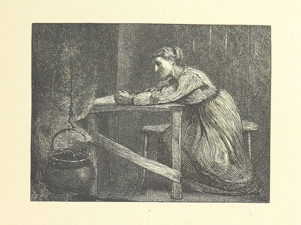 An illustration from North Coast and other poems ... With illustrations by J. Wolf, T. Dalziel [and others] ... Engraved by the Brothers Dalziel, 1868, leaf 51