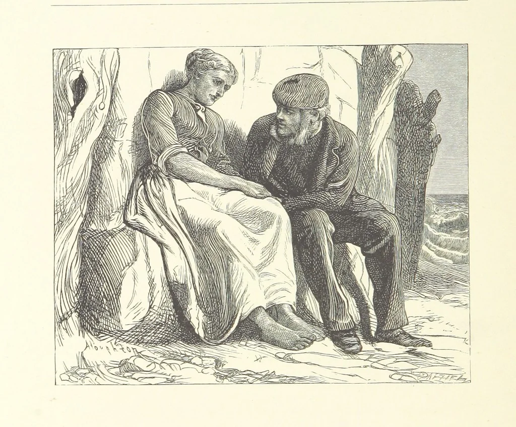 An illustration from North Coast and other poems ... With illustrations by J. Wolf, T. Dalziel [and others] ... Engraved by the Brothers Dalziel, 1868, leaf 58