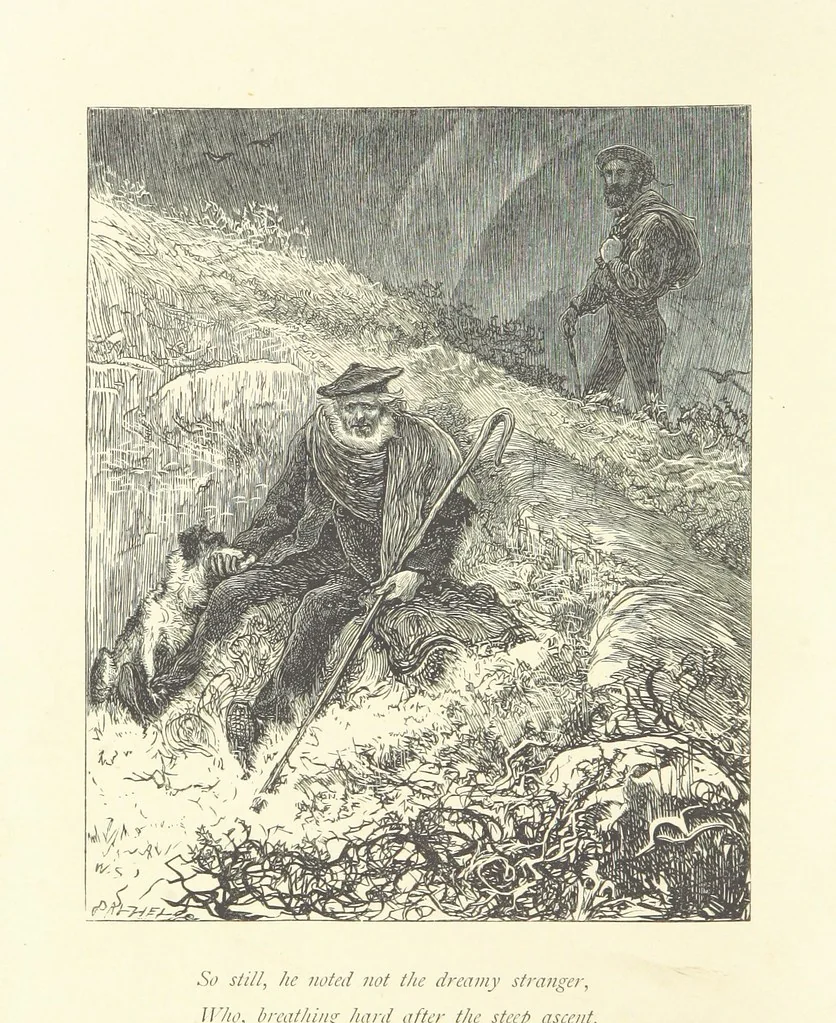 An illustration from North Coast and other poems ... With illustrations by J. Wolf, T. Dalziel [and others] ... Engraved by the Brothers Dalziel, 1868, leaf 6