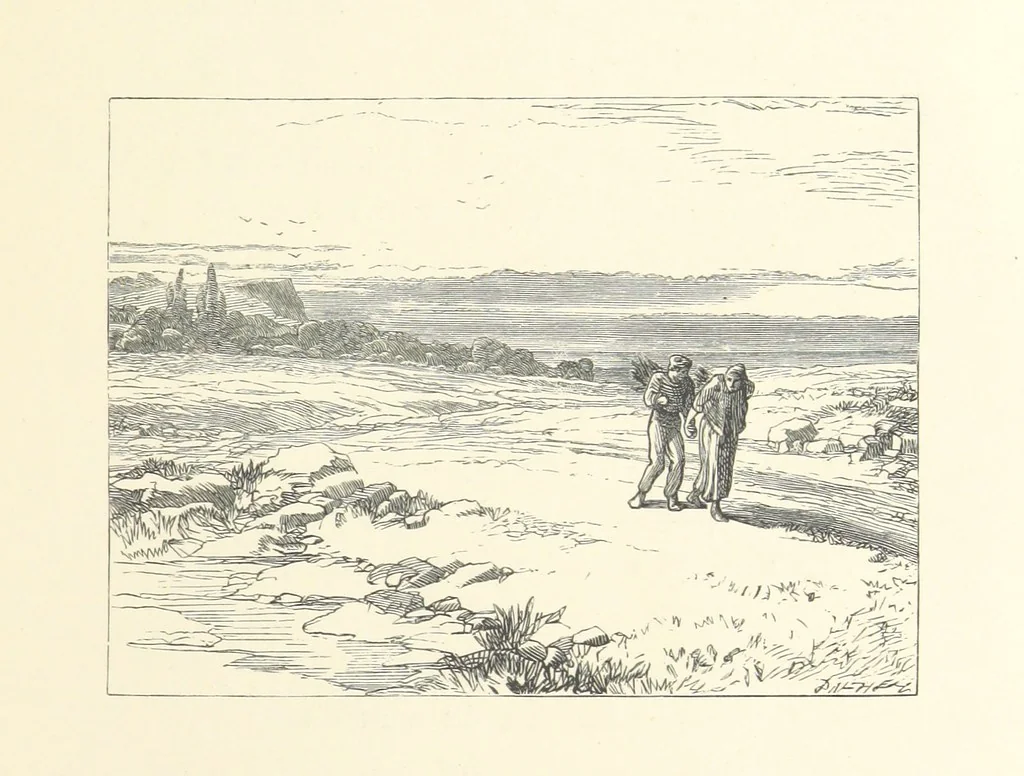 An illustration from North Coast and other poems ... With illustrations by J. Wolf, T. Dalziel [and others] ... Engraved by the Brothers Dalziel, 1868, leaf 69