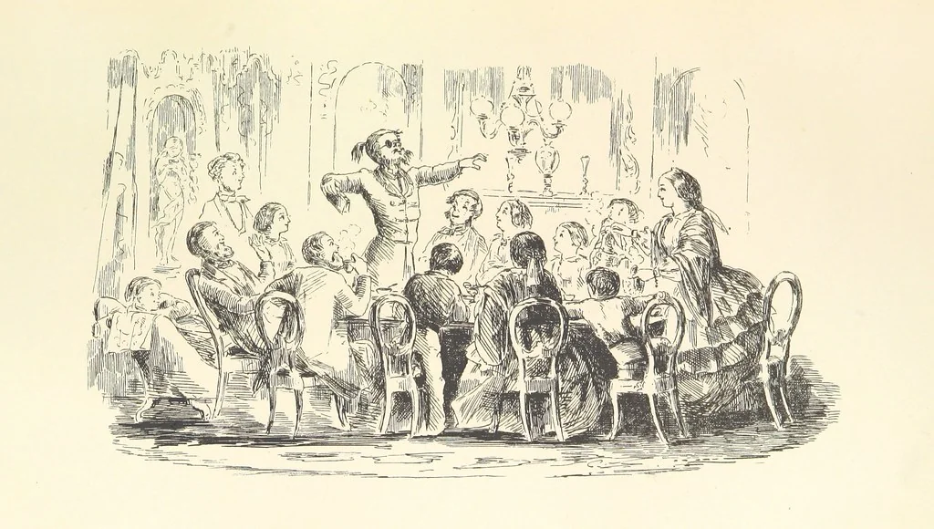 An illustration from A Trip through the Caledonian Canal and tour in the Highlands. By “Bumps” ... Illustrated by “Chalk.”, 1861, leaf 105