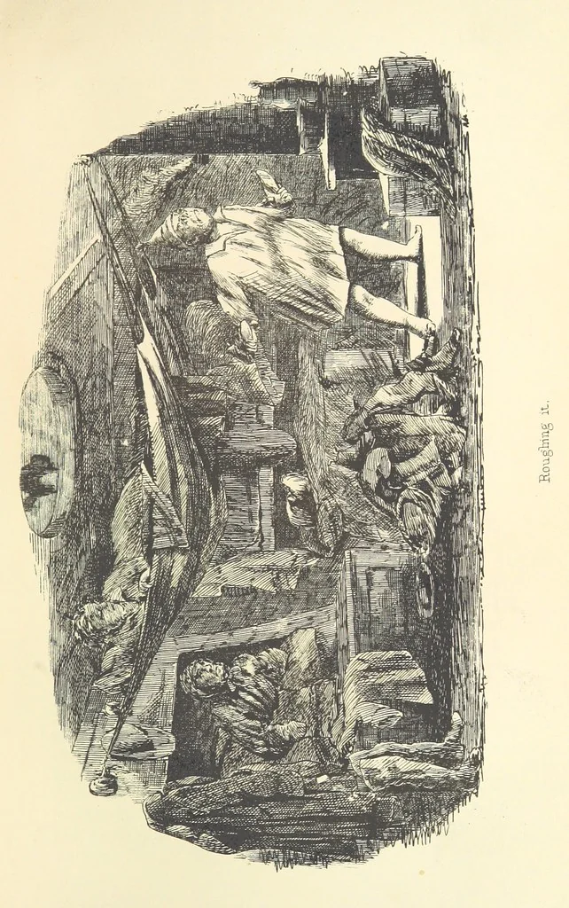 An illustration from A Trip through the Caledonian Canal and tour in the Highlands. By “Bumps” ... Illustrated by “Chalk.”, 1861, leaf 211