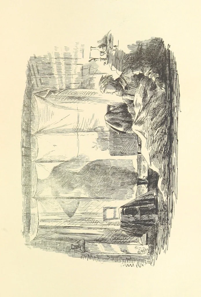 An illustration from A Trip through the Caledonian Canal and tour in the Highlands. By “Bumps” ... Illustrated by “Chalk.”, 1861, leaf 231