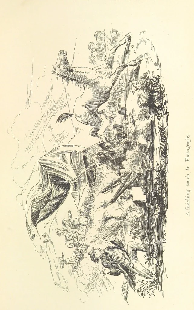 An illustration from A Trip through the Caledonian Canal and tour in the Highlands. By “Bumps” ... Illustrated by “Chalk.”, 1861, leaf 245