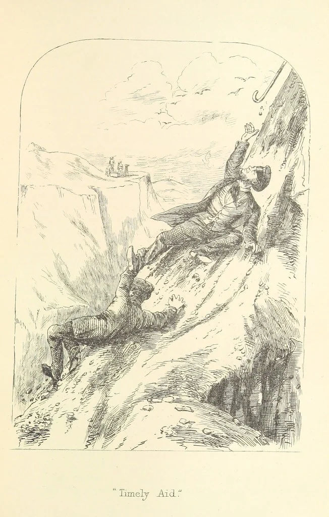 An illustration from A Trip through the Caledonian Canal and tour in the Highlands. By “Bumps” ... Illustrated by “Chalk.”, 1861, leaf 297