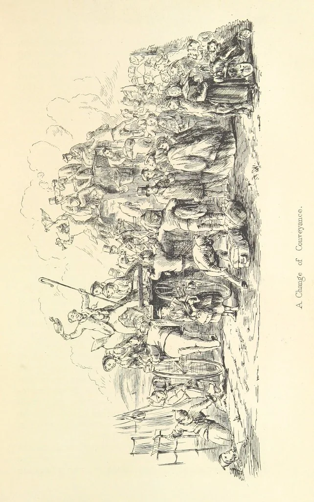 An illustration from A Trip through the Caledonian Canal and tour in the Highlands. By “Bumps” ... Illustrated by “Chalk.”, 1861, leaf 315