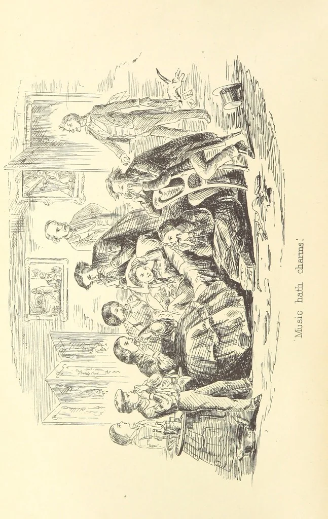 An illustration from A Trip through the Caledonian Canal and tour in the Highlands. By “Bumps” ... Illustrated by “Chalk.”, 1861, leaf 34