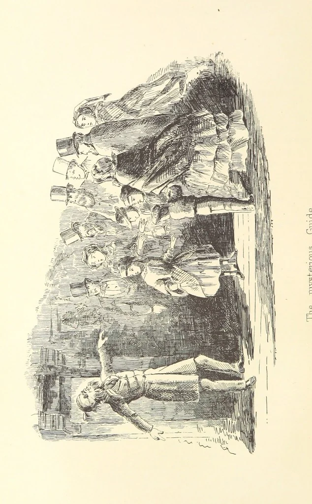 An illustration from A Trip through the Caledonian Canal and tour in the Highlands. By “Bumps” ... Illustrated by “Chalk.”, 1861, leaf 72