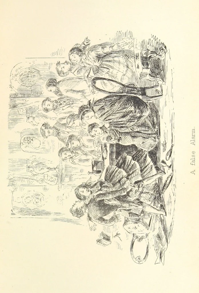 An illustration from A Trip through the Caledonian Canal and tour in the Highlands. By “Bumps” ... Illustrated by “Chalk.”, 1861, leaf 79