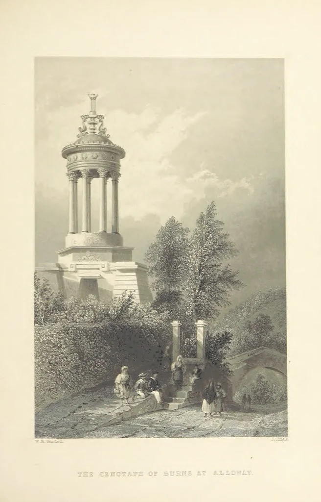 An illustration from The Poems, Letters, and Land of Robert Burns: illustrated by W. H. Bartlett, T. Allom, and other artists. With a new memoir of the poet, and notices, critical and biographical, of his works, by Allan Cunningham, 1840, leaf 179