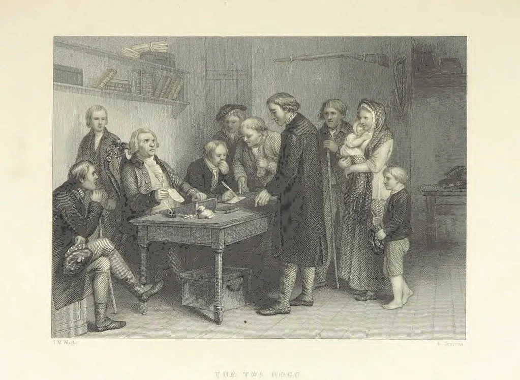 An illustration from The Poems, Letters, and Land of Robert Burns: illustrated by W. H. Bartlett, T. Allom, and other artists. With a new memoir of the poet, and notices, critical and biographical, of his works, by Allan Cunningham, 1840, leaf 183