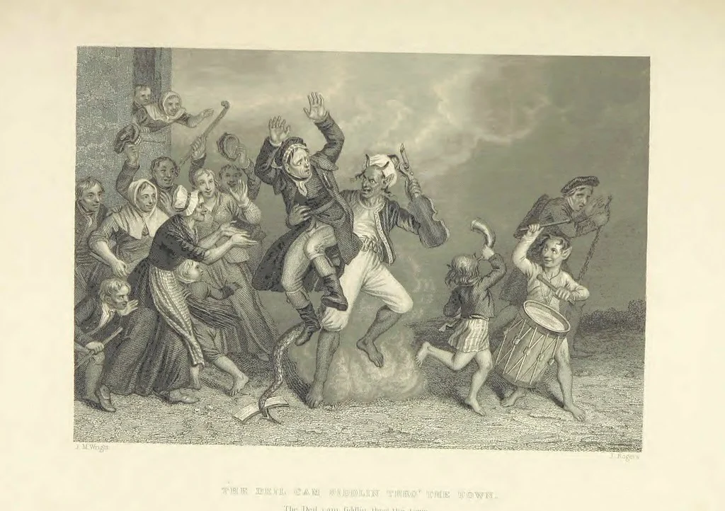 An illustration from The Poems, Letters, and Land of Robert Burns: illustrated by W. H. Bartlett, T. Allom, and other artists. With a new memoir of the poet, and notices, critical and biographical, of his works, by Allan Cunningham, 1840, leaf 321