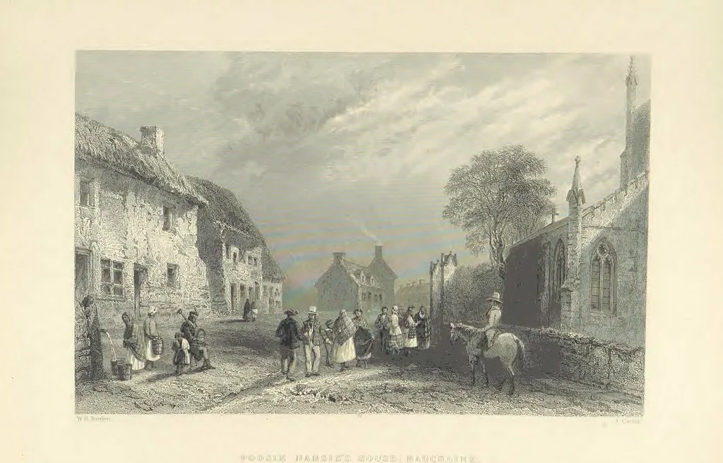 An illustration from The Poems, Letters, and Land of Robert Burns: illustrated by W. H. Bartlett, T. Allom, and other artists. With a new memoir of the poet, and notices, critical and biographical, of his works, by Allan Cunningham, 1840, leaf 36