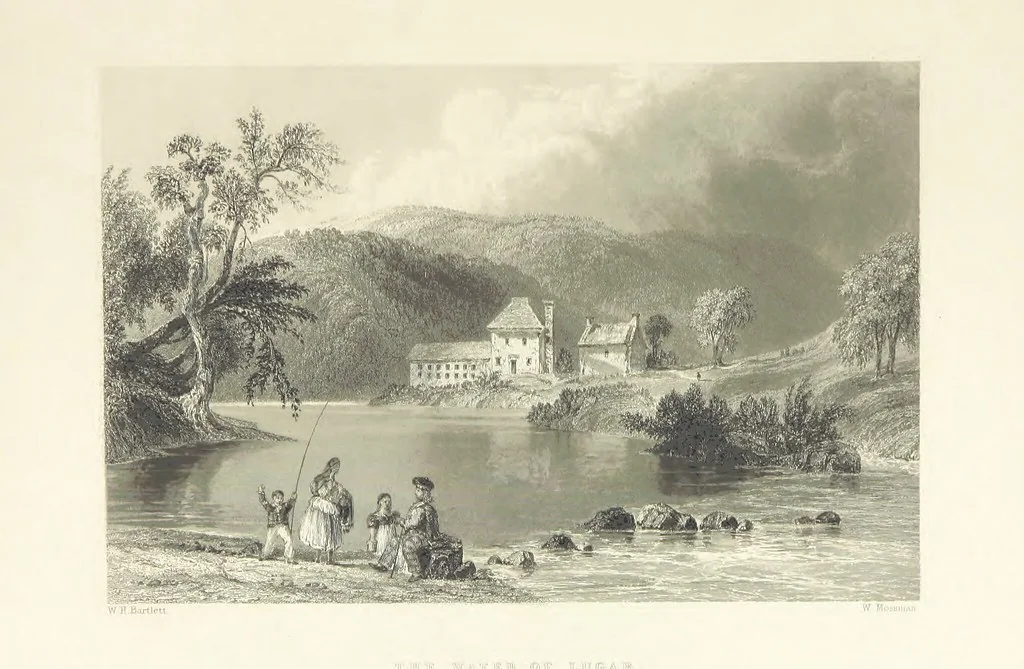 An illustration from The Poems, Letters, and Land of Robert Burns: illustrated by W. H. Bartlett, T. Allom, and other artists. With a new memoir of the poet, and notices, critical and biographical, of his works, by Allan Cunningham, 1840, leaf 41