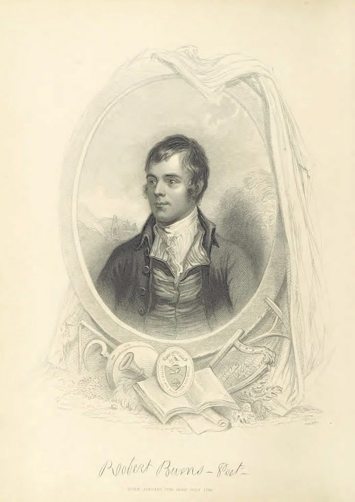 An illustration from The Poems, Letters, and Land of Robert Burns: illustrated by W. H. Bartlett, T. Allom, and other artists. With a new memoir of the poet, and notices, critical and biographical, of his works, by Allan Cunningham, 1840, leaf 8