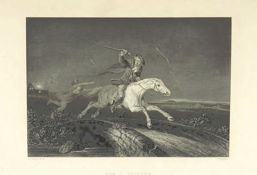 An illustration from The Poems, Letters, and Land of Robert Burns: illustrated by W. H. Bartlett, T. Allom, and other artists. With a new memoir of the poet, and notices, critical and biographical, of his works, by Allan Cunningham, 1840, leaf 246