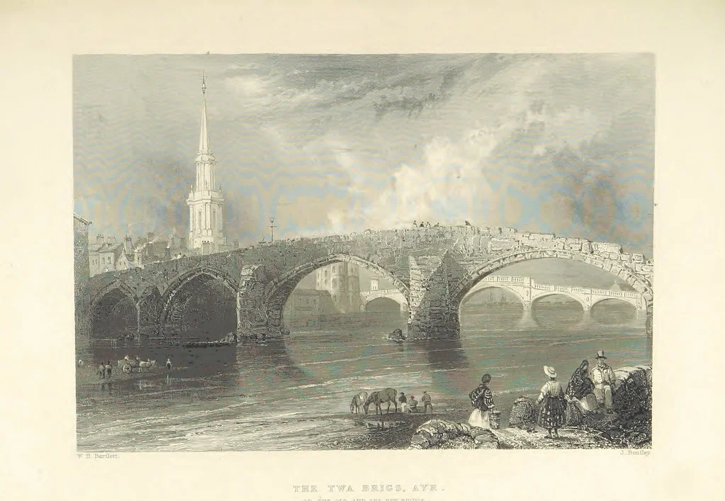An illustration from The Poems, Letters, and Land of Robert Burns: illustrated by W. H. Bartlett, T. Allom, and other artists. With a new memoir of the poet, and notices, critical and biographical, of his works, by Allan Cunningham, 1840, leaf 250