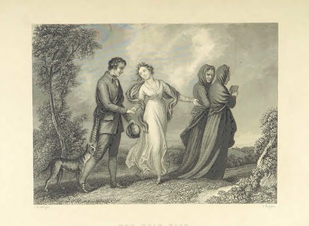 An illustration from The Poems, Letters, and Land of Robert Burns: illustrated by W. H. Bartlett, T. Allom, and other artists. With a new memoir of the poet, and notices, critical and biographical, of his works, by Allan Cunningham, 1840, leaf 254