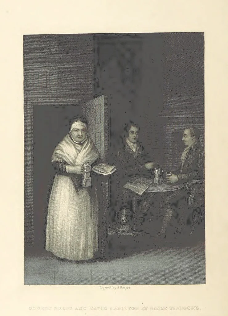 An illustration from The Poems, Letters, and Land of Robert Burns: illustrated by W. H. Bartlett, T. Allom, and other artists. With a new memoir of the poet, and notices, critical and biographical, of his works, by Allan Cunningham, 1840, leaf 294