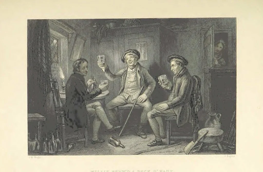 An illustration from The Poems, Letters, and Land of Robert Burns: illustrated by W. H. Bartlett, T. Allom, and other artists. With a new memoir of the poet, and notices, critical and biographical, of his works, by Allan Cunningham, 1840, leaf 300