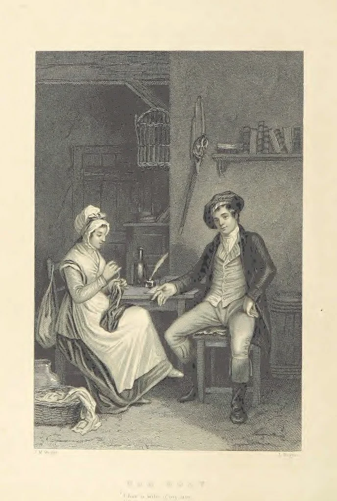 An illustration from The Poems, Letters, and Land of Robert Burns: illustrated by W. H. Bartlett, T. Allom, and other artists. With a new memoir of the poet, and notices, critical and biographical, of his works, by Allan Cunningham, 1840, leaf 336