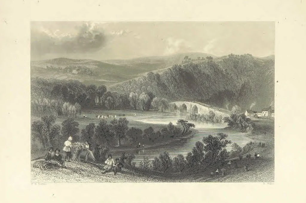 An illustration from The Poems, Letters, and Land of Robert Burns: illustrated by W. H. Bartlett, T. Allom, and other artists. With a new memoir of the poet, and notices, critical and biographical, of his works, by Allan Cunningham, 1840, leaf 35