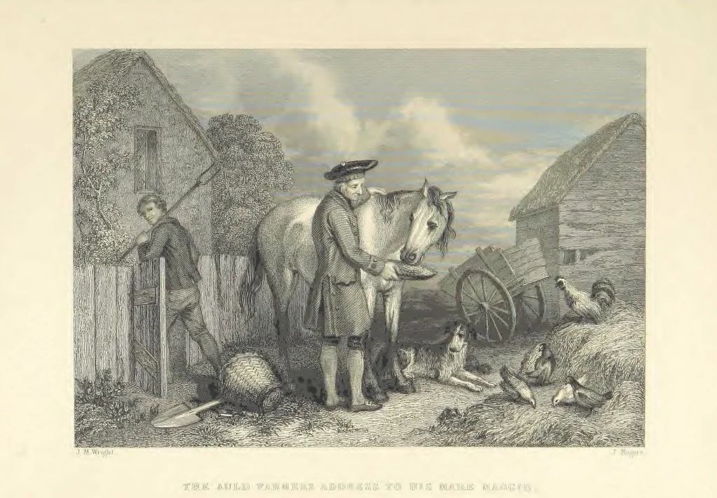 An illustration from The Poems, Letters, and Land of Robert Burns: illustrated by W. H. Bartlett, T. Allom, and other artists. With a new memoir of the poet, and notices, critical and biographical, of his works, by Allan Cunningham, 1840, leaf 378