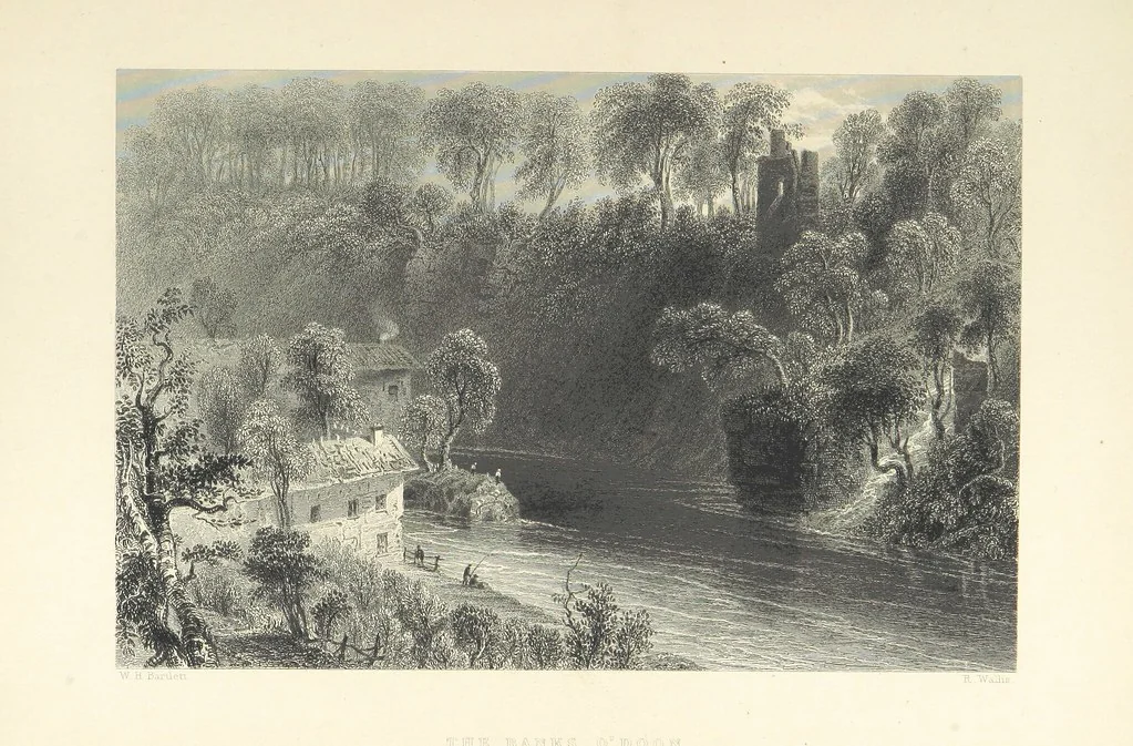 An illustration from The Poems, Letters, and Land of Robert Burns: illustrated by W. H. Bartlett, T. Allom, and other artists. With a new memoir of the poet, and notices, critical and biographical, of his works, by Allan Cunningham, 1840, leaf 434