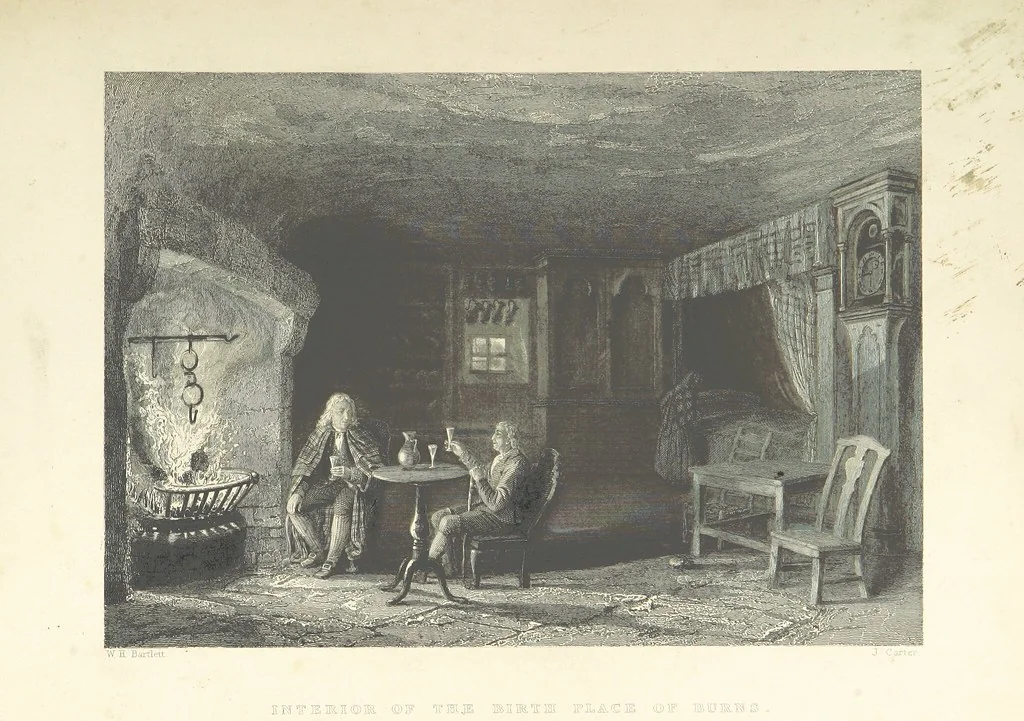 An illustration from The Poems, Letters, and Land of Robert Burns: illustrated by W. H. Bartlett, T. Allom, and other artists. With a new memoir of the poet, and notices, critical and biographical, of his works, by Allan Cunningham, 1840, leaf 446