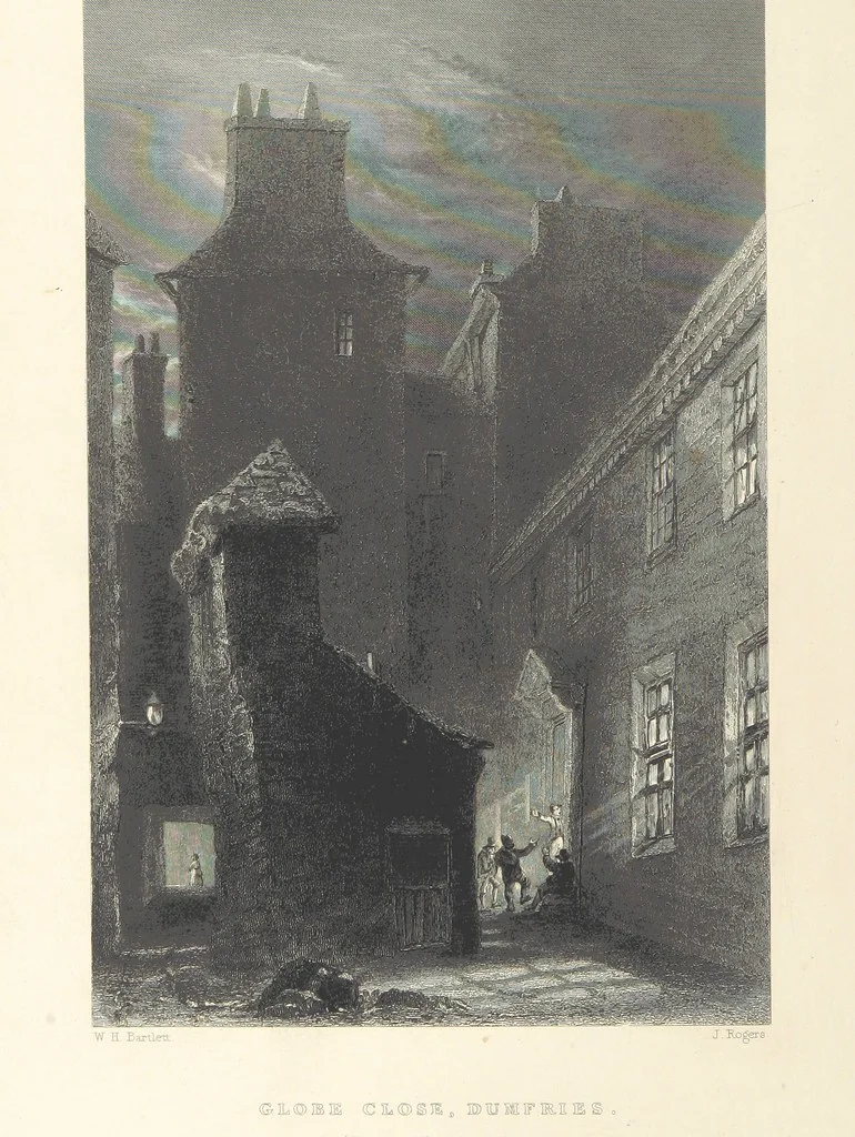 An illustration from The Poems, Letters, and Land of Robert Burns: illustrated by W. H. Bartlett, T. Allom, and other artists. With a new memoir of the poet, and notices, critical and biographical, of his works, by Allan Cunningham, 1840, leaf 470