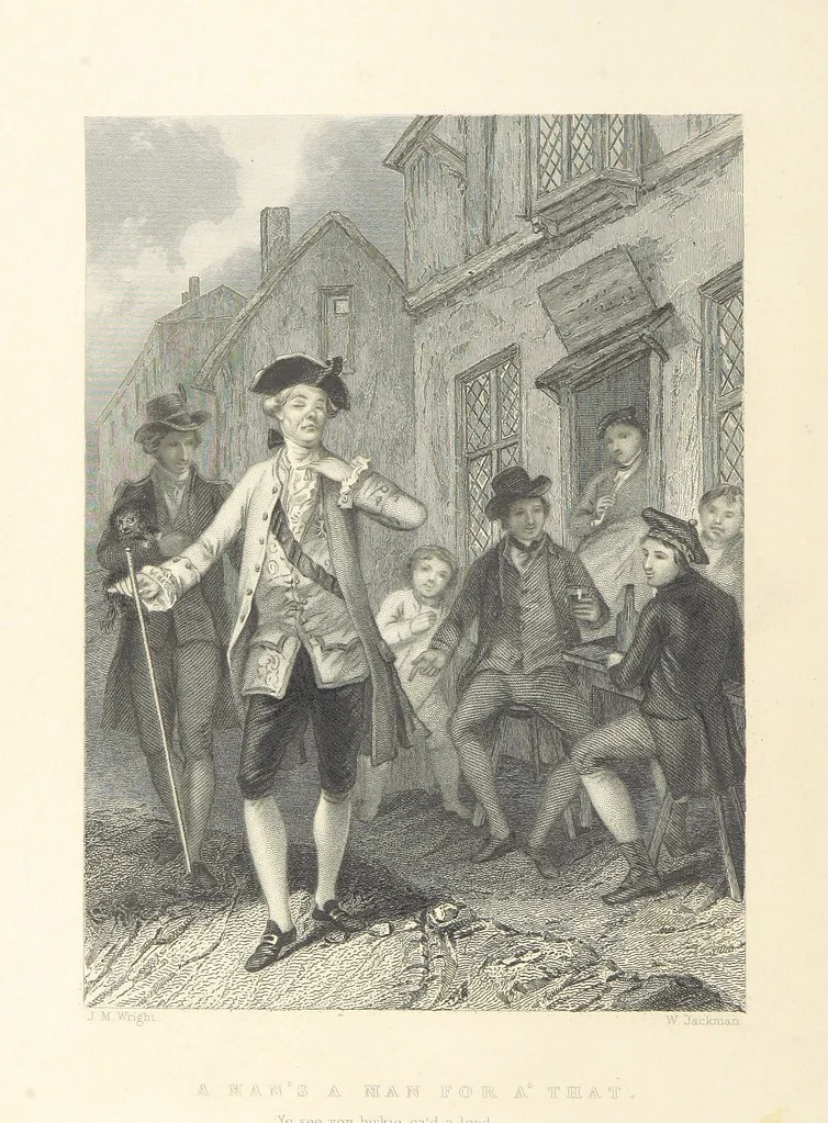 An illustration from The Poems, Letters, and Land of Robert Burns: illustrated by W. H. Bartlett, T. Allom, and other artists. With a new memoir of the poet, and notices, critical and biographical, of his works, by Allan Cunningham, 1840, leaf 476