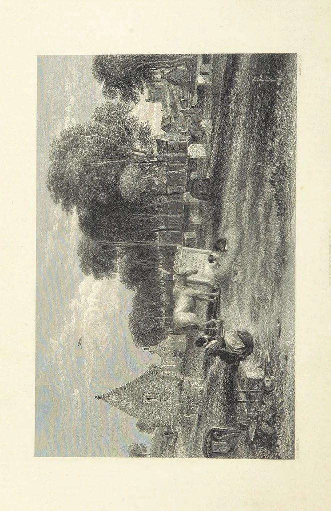 An illustration from The Works of Robert Burns; with Dr. Currie's memoir of the poet, and an essay on his genius and character, by Professor Wilson. Also numerous notes, annotations, and appendices. Embellished by eighty-one portraits and landscape illustrations, 1843, leaf 162