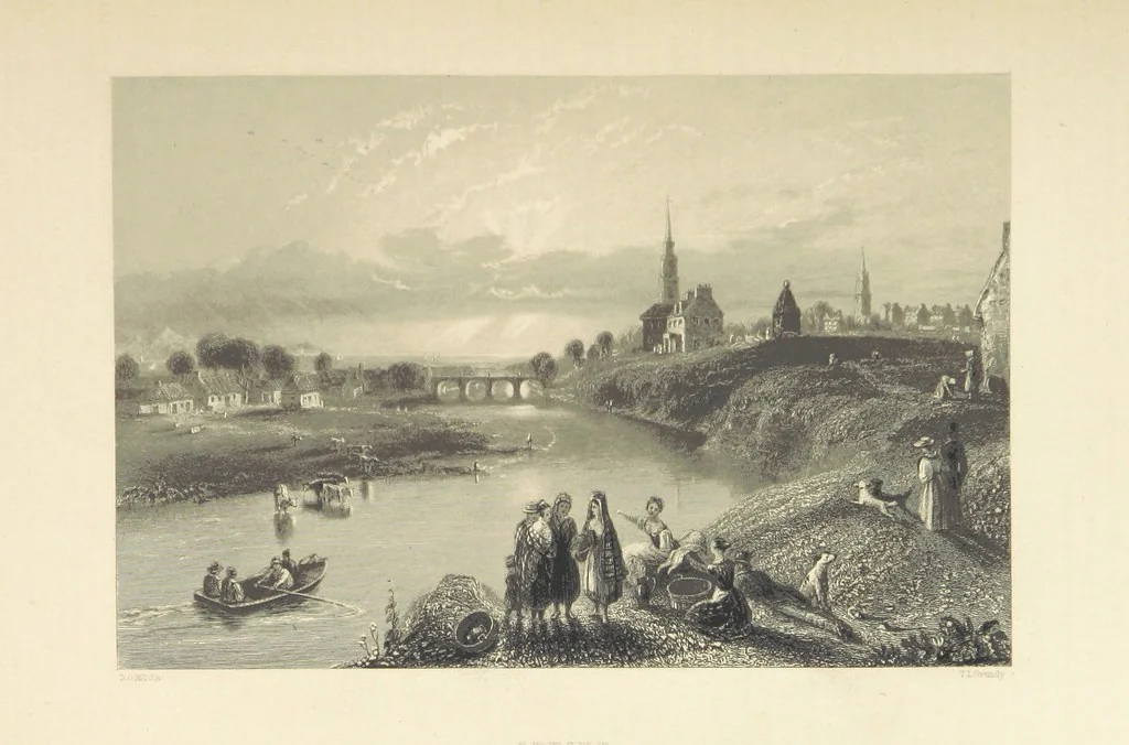 An illustration from The Works of Robert Burns; with Dr. Currie's memoir of the poet, and an essay on his genius and character, by Professor Wilson. Also numerous notes, annotations, and appendices. Embellished by eighty-one portraits and landscape illustrations, 1843, leaf 165
