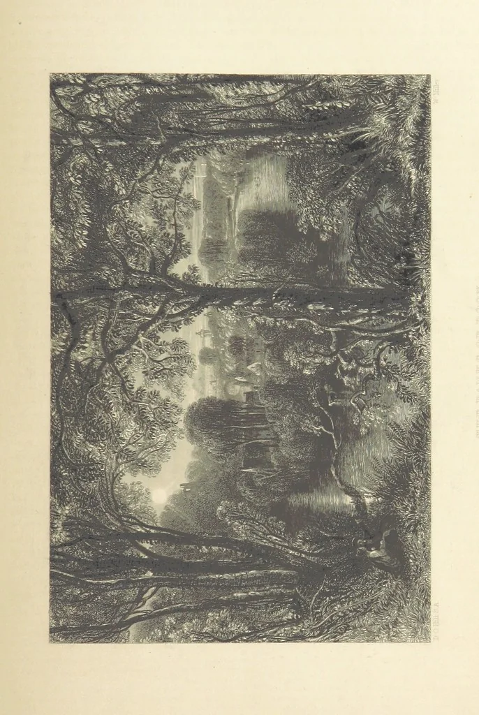 An illustration from The Works of Robert Burns; with Dr. Currie's memoir of the poet, and an essay on his genius and character, by Professor Wilson. Also numerous notes, annotations, and appendices. Embellished by eighty-one portraits and landscape illustrations, 1843, leaf 173