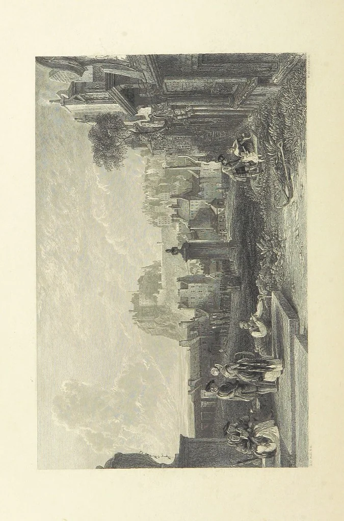 An illustration from The Works of Robert Burns; with Dr. Currie's memoir of the poet, and an essay on his genius and character, by Professor Wilson. Also numerous notes, annotations, and appendices. Embellished by eighty-one portraits and landscape illustrations, 1843, leaf 428